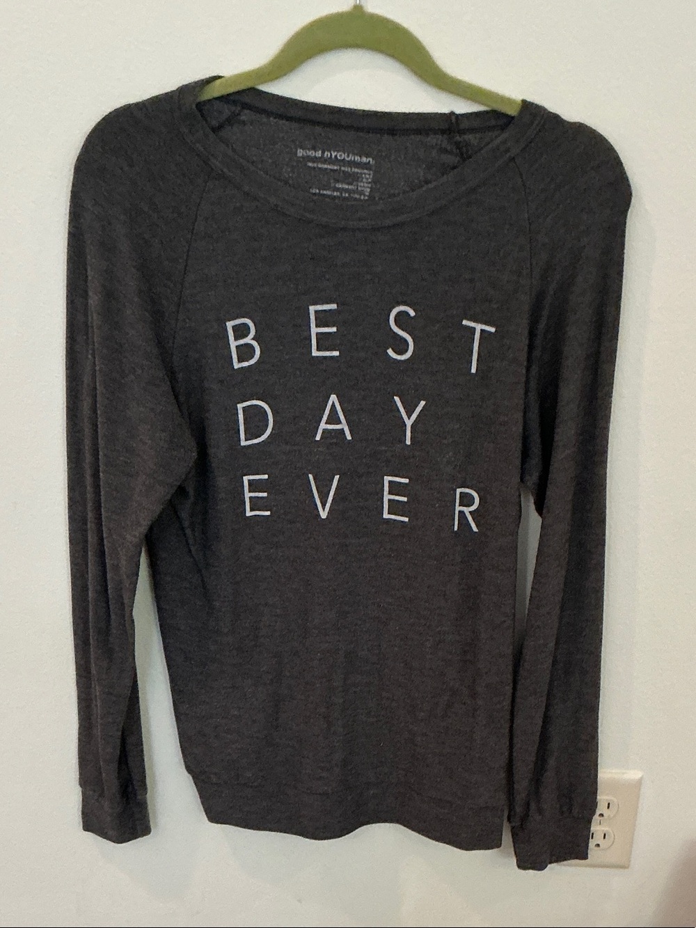 BEST DAY EVER Pullover Crewneck Sweatshirt - Dark Gray